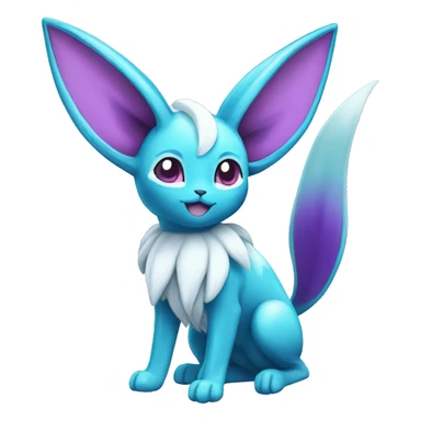 Shiny colorful Glaceon Espeon Pokémon sticker