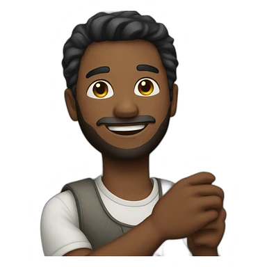 Man with a rose in his hand sticker