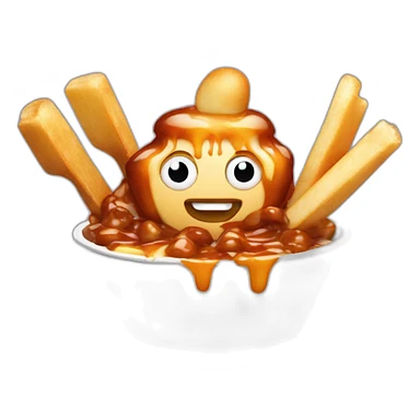 Poutine avec un couteau  sticker