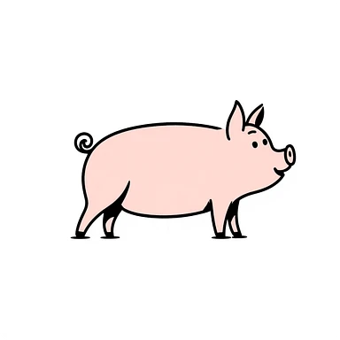 Pig sticker