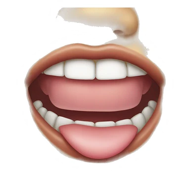 Smiley biting lip sticker