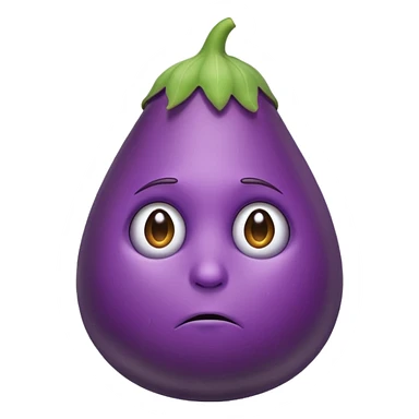 sad eggplant sticker