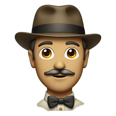 a man with a short mustache and dressed vintage sticker