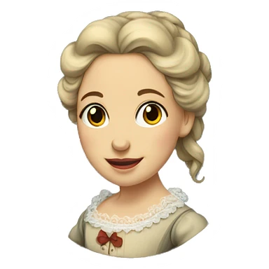 18th century Swiss young lady in dress sticker