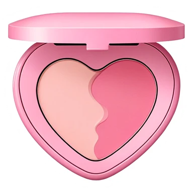 Heart-shaped blusher compact makeup sticker