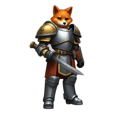 Warhammer 40k, Knight, Armor, Fox sticker