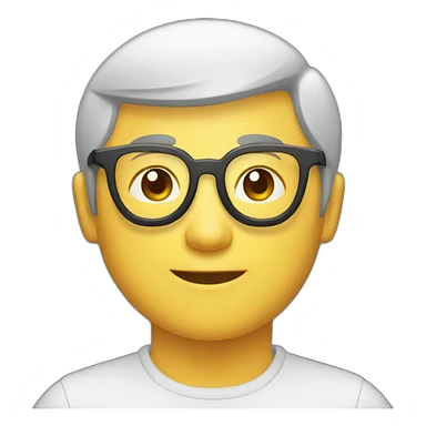 chinese round glasses developer sticker