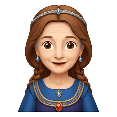 The kind and amiable grandmother in medieval fairy tales sticker