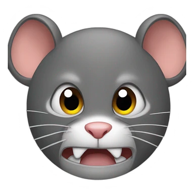 angry emoji but with a rat sticker