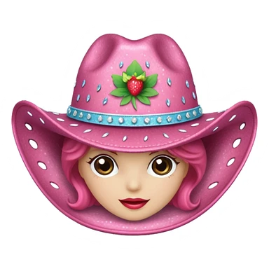 Strawberry cowgirl hat sticker