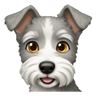 curly grey fox terrier mixed with doodle sticker