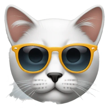 Cat with sunglasses sticker
