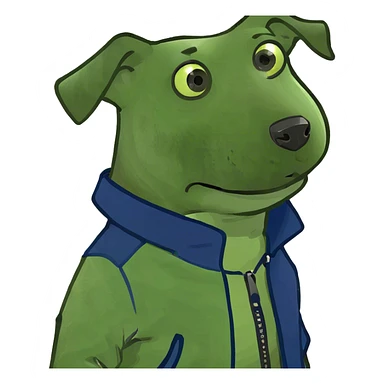 hund mit jackw sticker