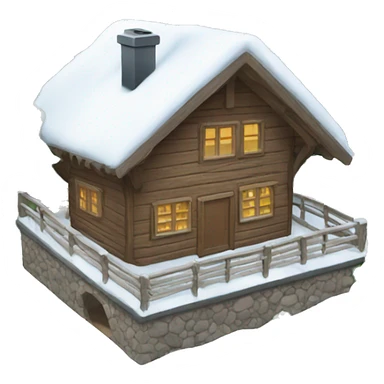 Winter chalet sticker