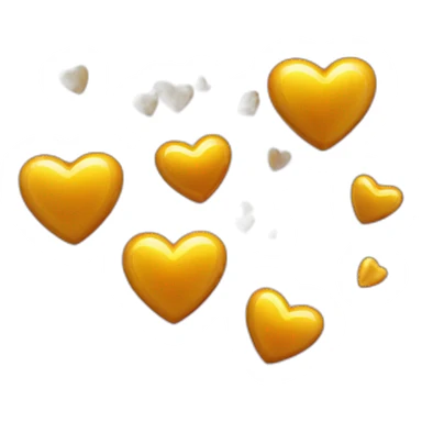 corazones negros con brillo 3d sticker