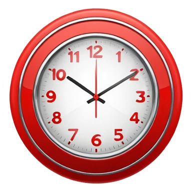 clock red modern sticker