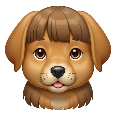 Dog having bangs sticker