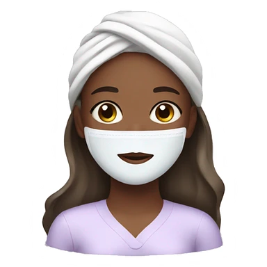 Girl doing skincare sticker