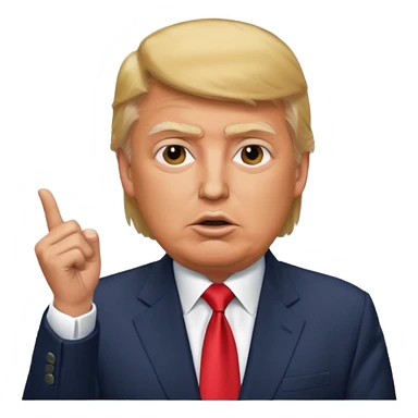 Donald Trump speaking at a rally sticker