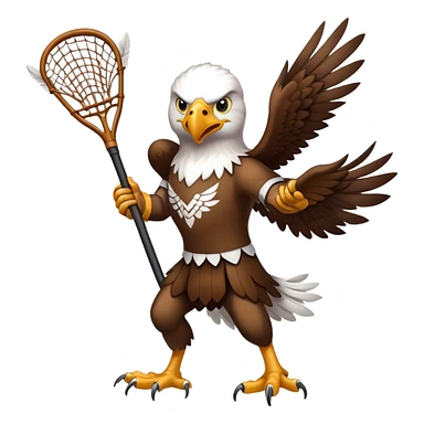 eagle playing lacrosse sticker