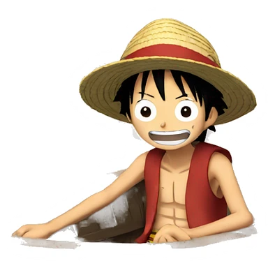 luffy in a boat sticker