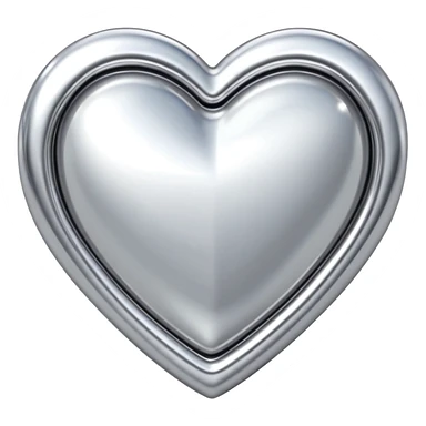 Chrome heart sticker