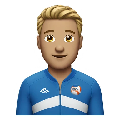 sport man in blue sport suit sticker