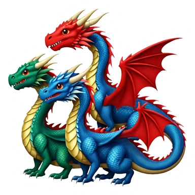 Three dragon together sticker