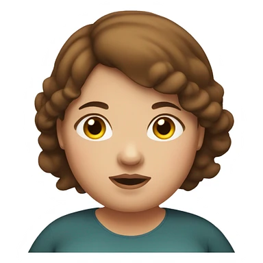 Fat girl with brown hair  sticker