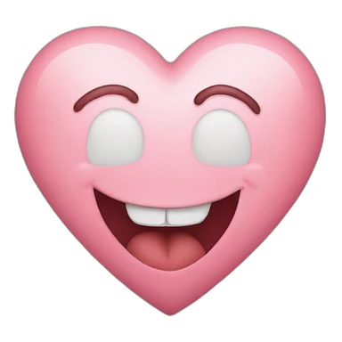 heart with a big smile  sticker