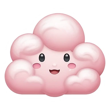 soft pastel pink cloud sticker