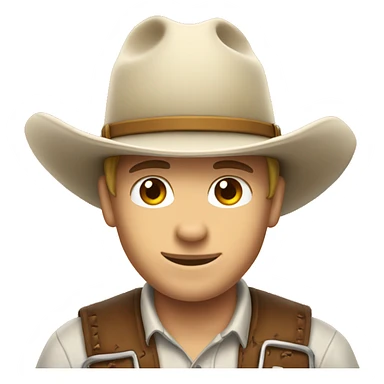 Cow boy hat sticker