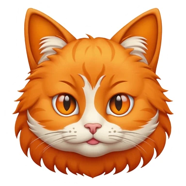 A cat with each eye facing a different direction. The image will be in emoji style. sticker