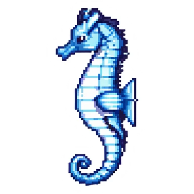 blue seahorse sticker
