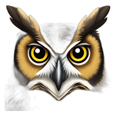 Full Body Great Horned Owl sticker