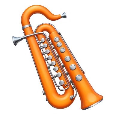 V shaped orange instrument sticker