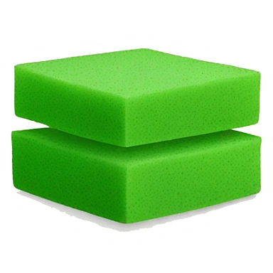green flat square dish sponge sticker