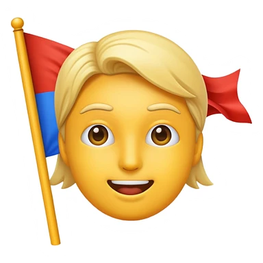 super user emoji with flag theme sticker