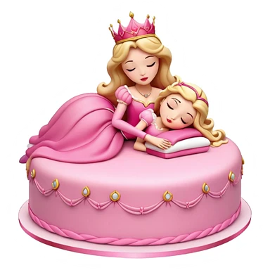 Sleeping beauty cake sticker