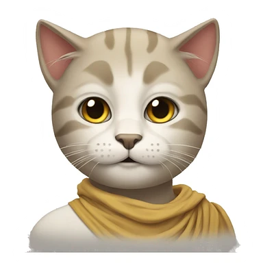 cat with toga sticker