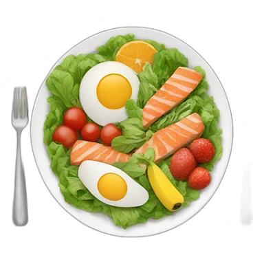 healthy plate of food sticker