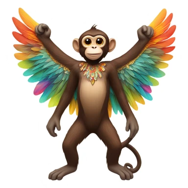 monkey with wings sticker
