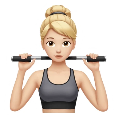 Cinematic Realistic pilates Girl Portrait, depicted with lifelike skin texture, subtle rosy undertones, and soft natural lighting that enhances the gentle contours of her face. Her intricately detailed golden blonde hair is elegantly styled in an updo, sticker
