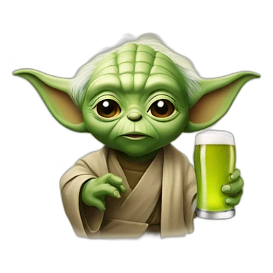 yoda beer sticker