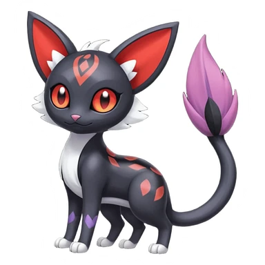 Meloetta-Purrloin-Nargacuga-Pokémon-Fakémon-fusion-hybrid-creature sticker