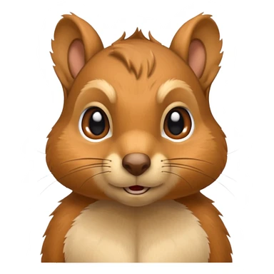 Squirrel with chest scars sticker