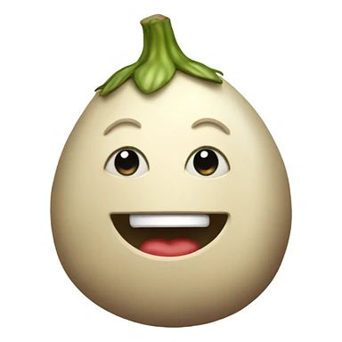 Beige eggplant sticker