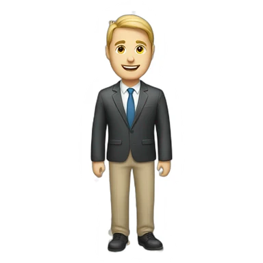 US white Male office Worker sticker