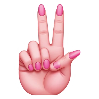 Pink middle finger.  sticker