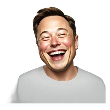 elon musk laughing sticker
